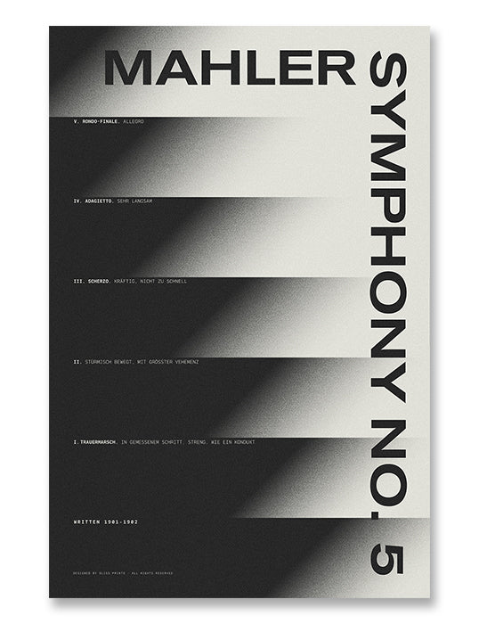Gustav Mahler's Symphony No. 5 Classical Music Concert Poster
