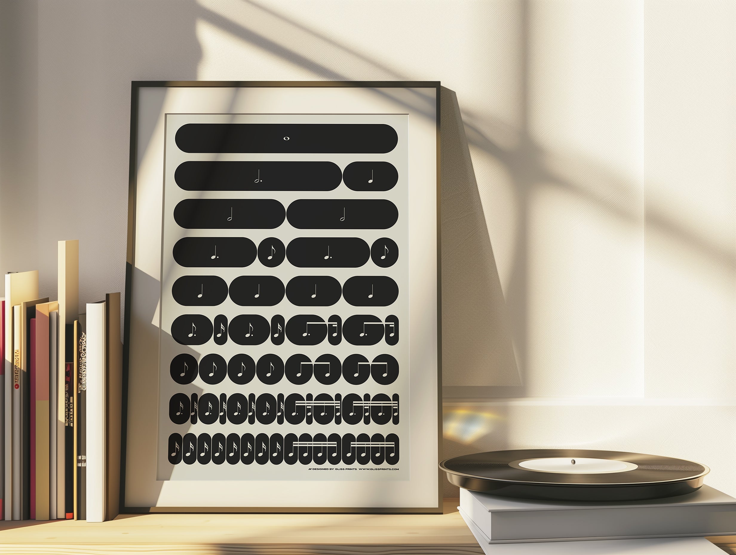 Music Rhythm Note Value Poster |  Beat Breakdown | Cream