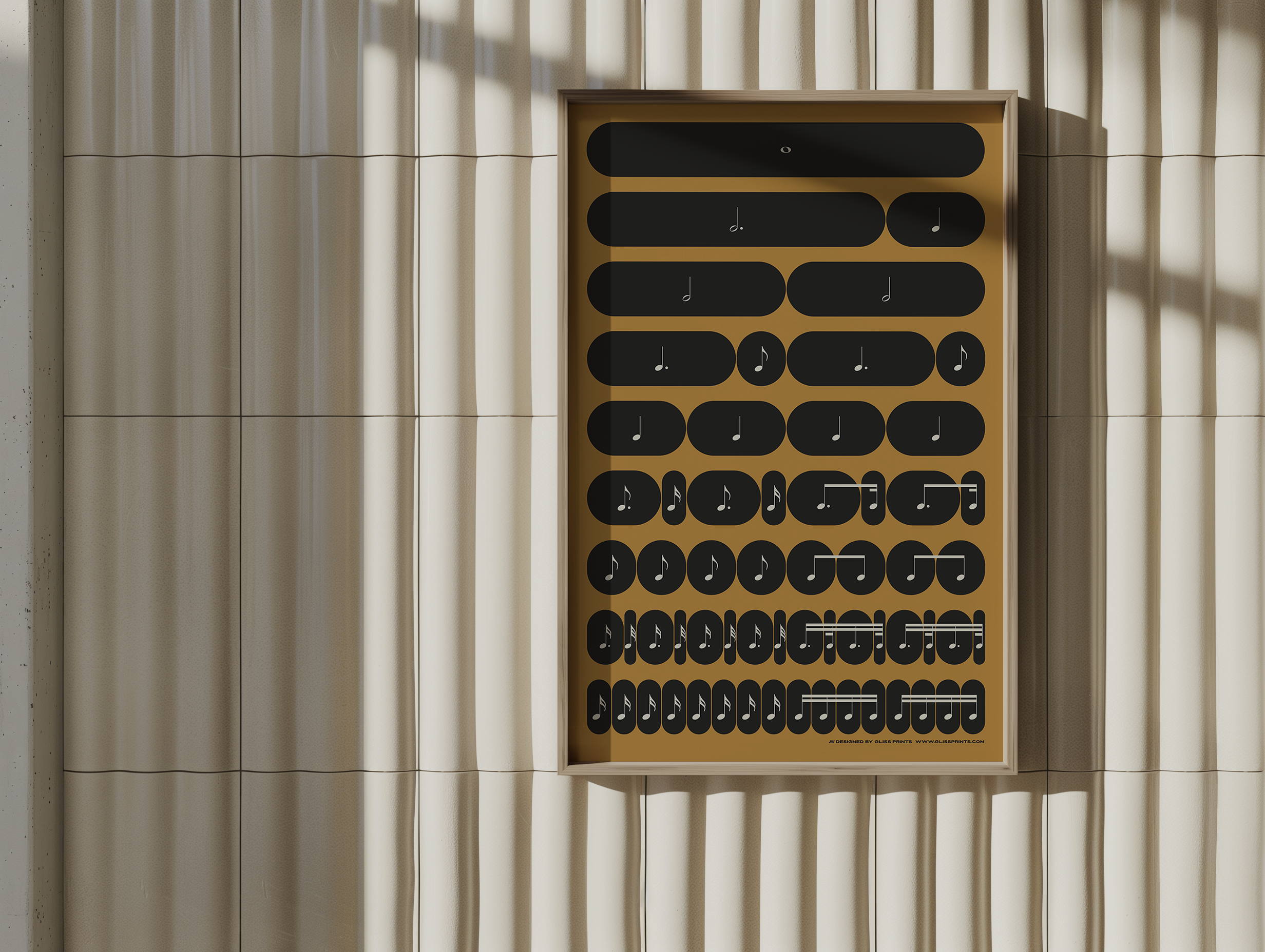 Music Note Value Poster | Rhythm Beat Breakdown | Yellow