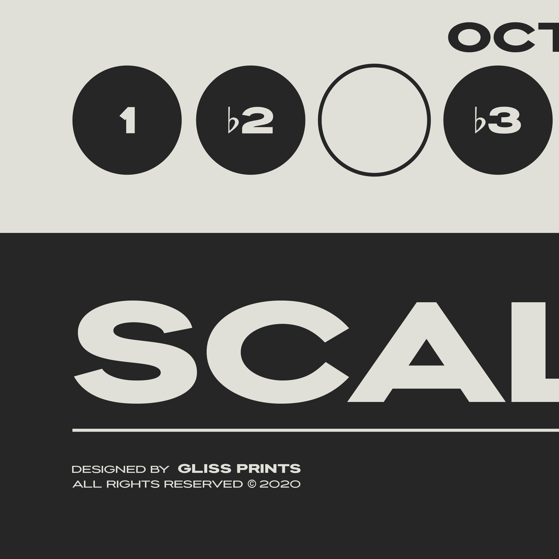 Music Scales Print | Music Theory Poster, Cream