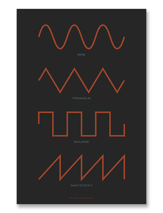Synthesizer Waveform Print, Black