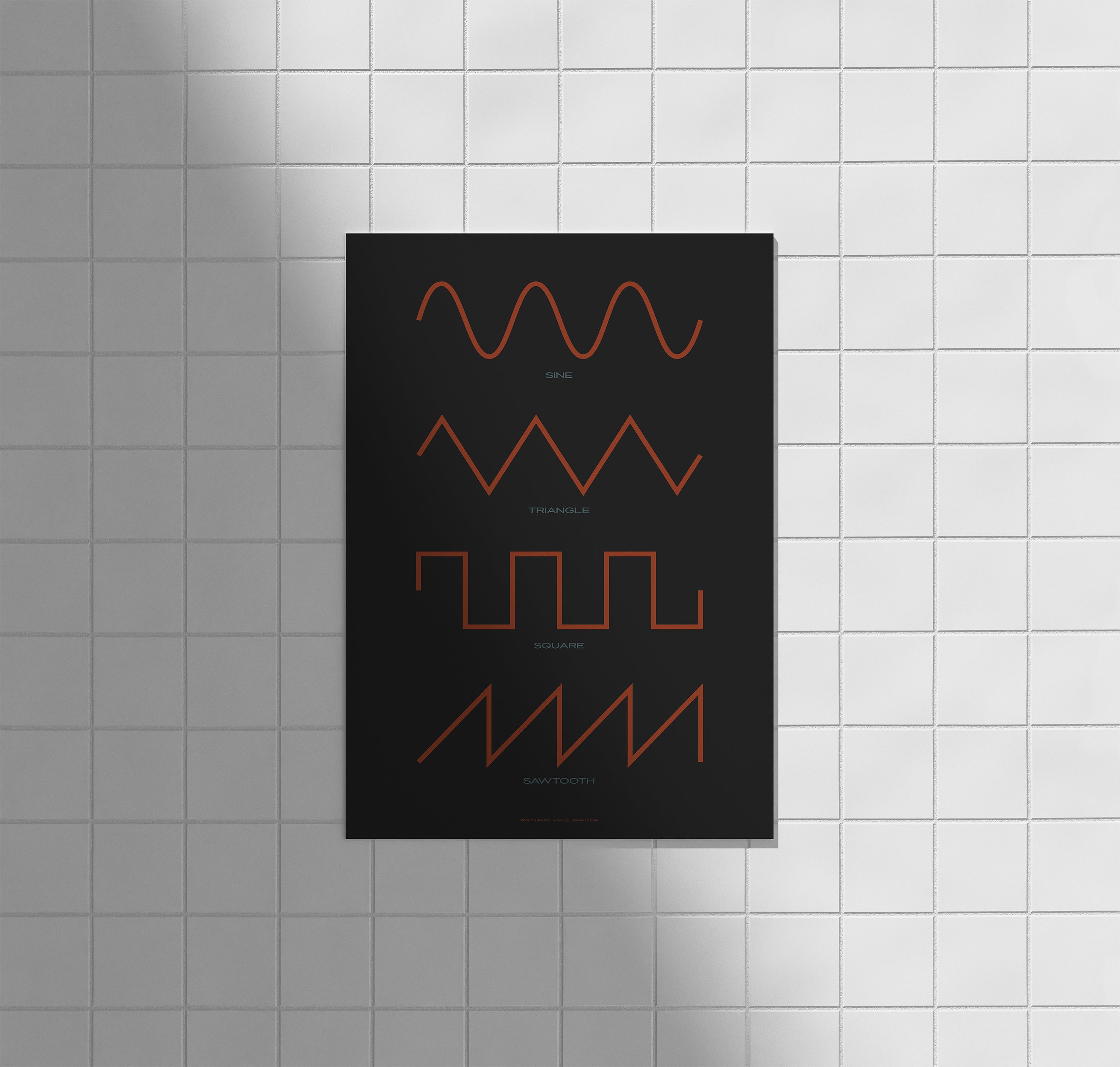Synthesizer Waveform Print, Black