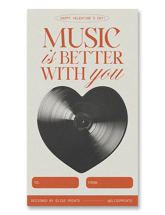 Music Themed Valentines Pack Digital Download Gliss Prints