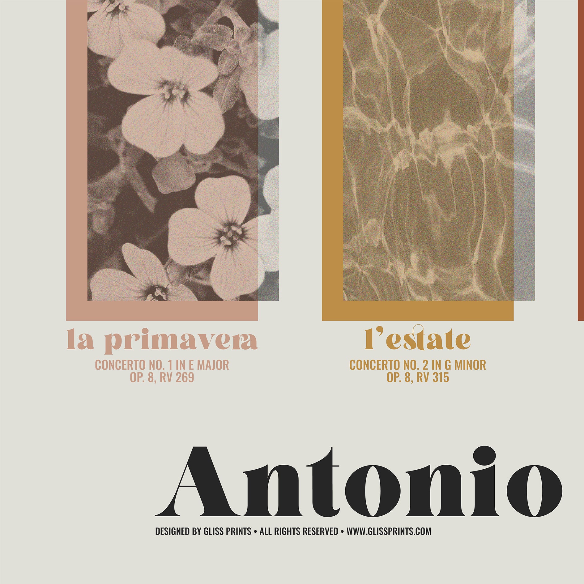 Antonio Vivaldi The Four Seasons Concert Poster