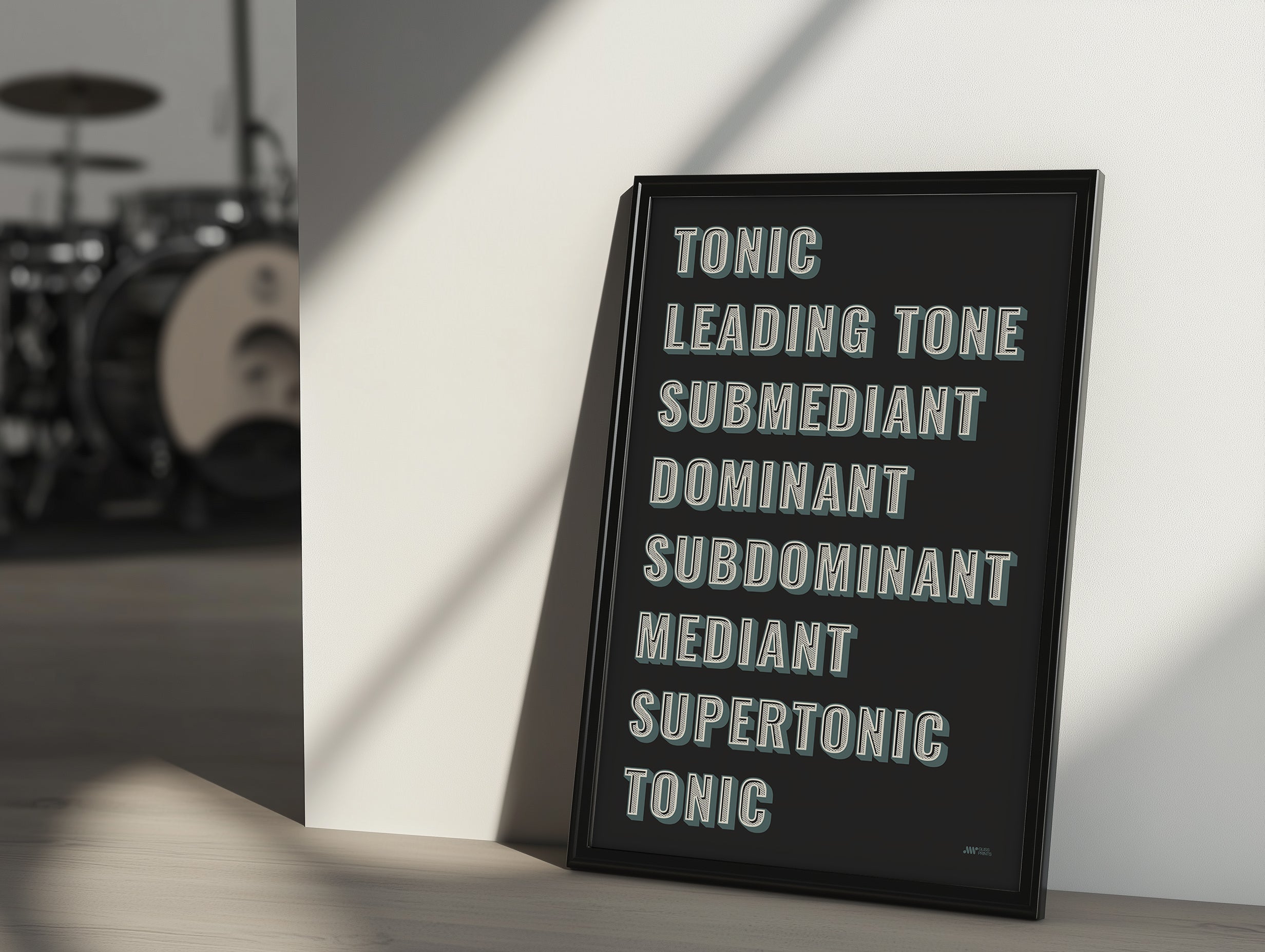 Music Scale Degrees Poster | Typography Art, Black