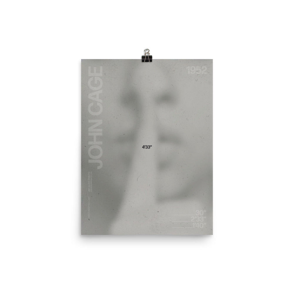 John Cage 4'33" Concert Poster
