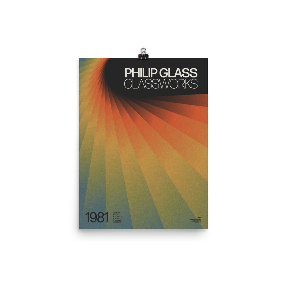 Philip Glass Glassworks Concert Poster