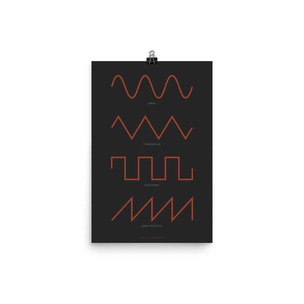 Synthesizer Waveform Print, Black