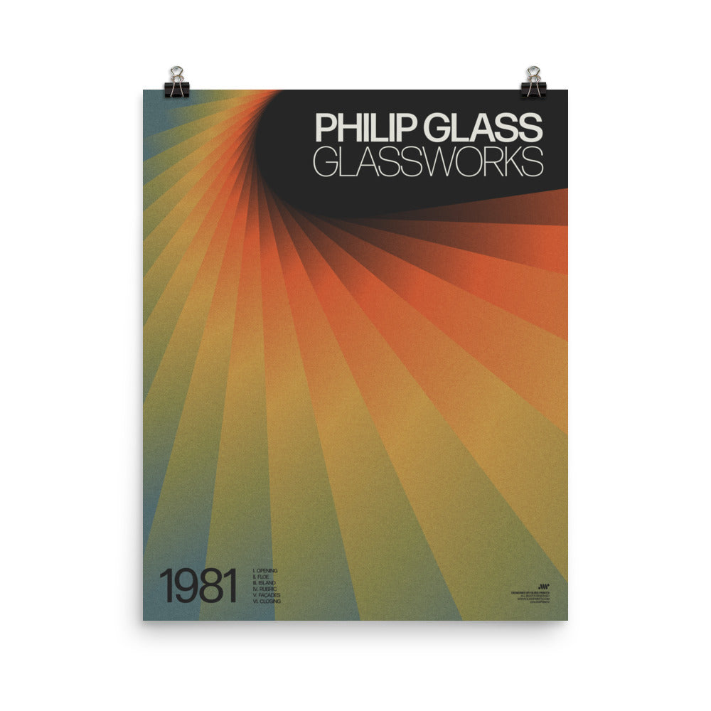 Philip Glass Glassworks Concert Poster