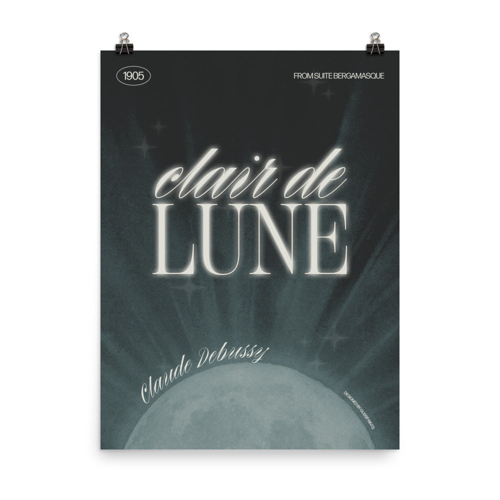 Claude Debussy's Clair de Lune Concert Poster