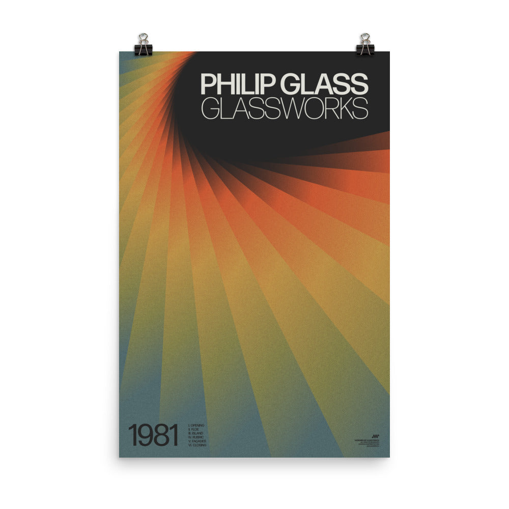 Philip Glass Glassworks Concert Poster