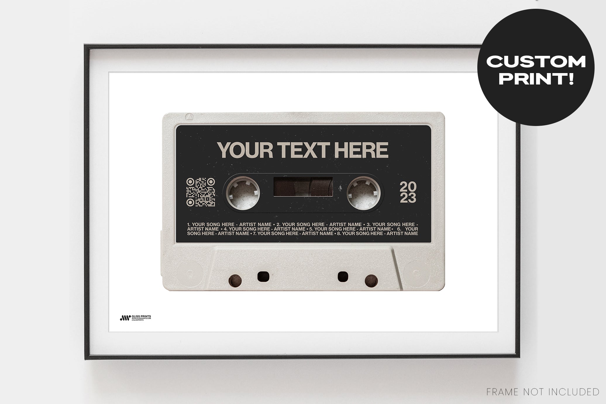 Custom Cassette Tape Print