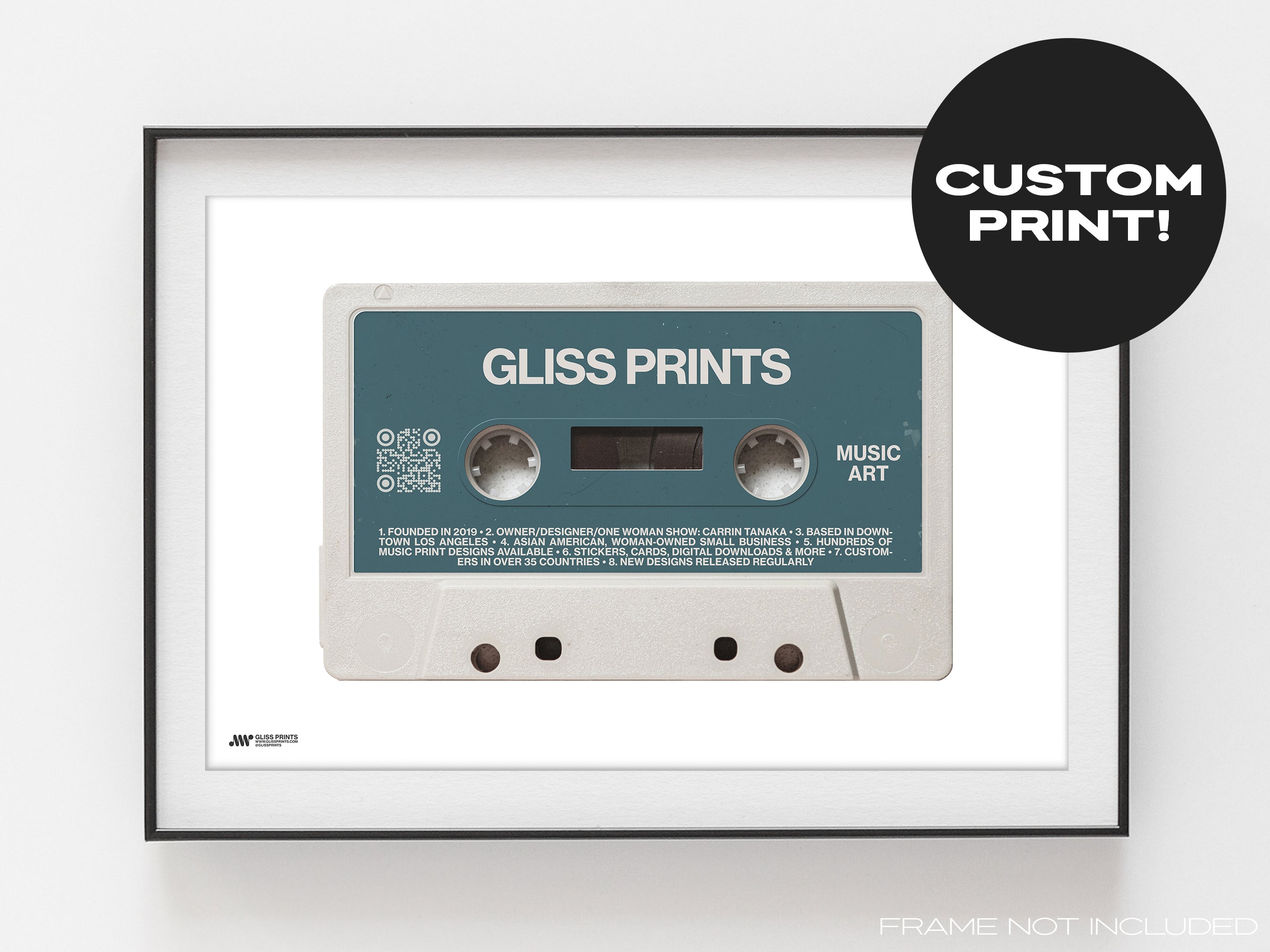 Custom Cassette Tape Print