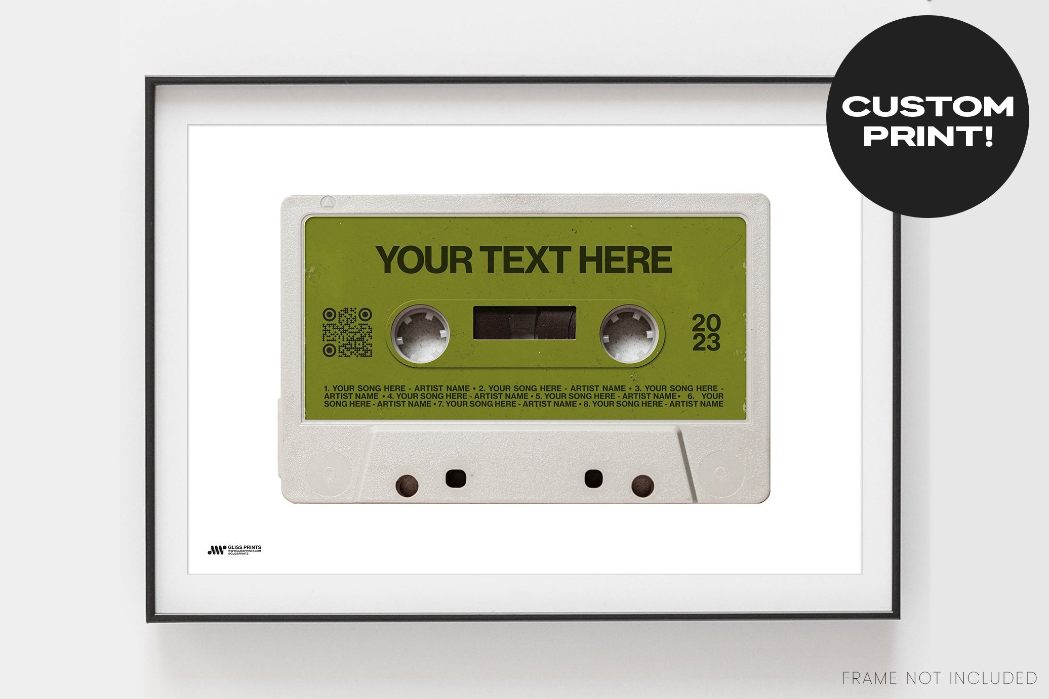 Custom Cassette Tape Print
