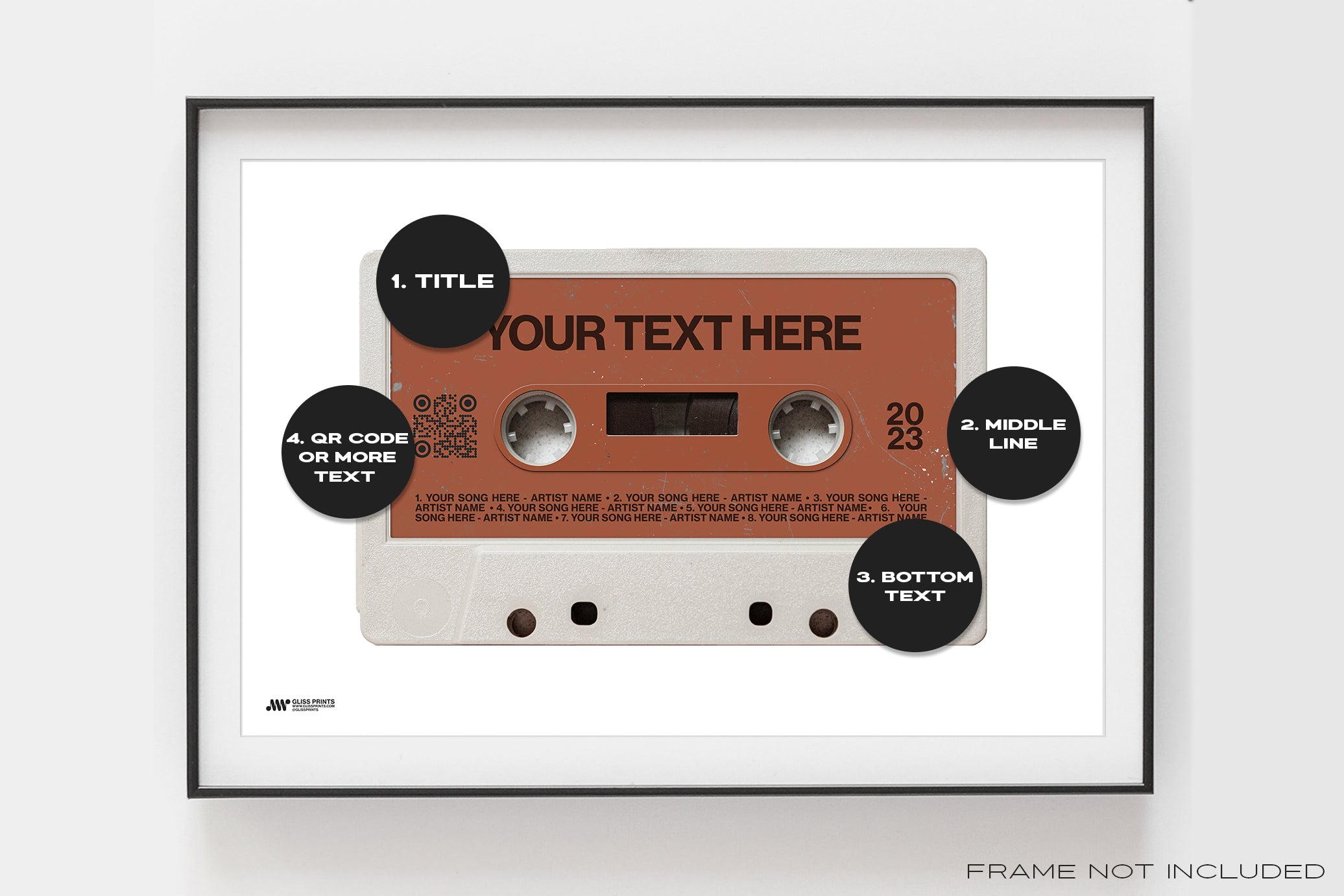 Custom Cassette Tape Print