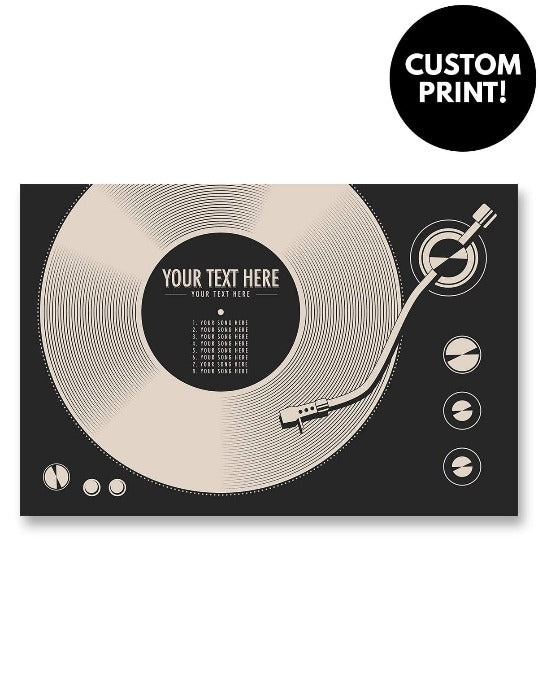 Personalized Vinyl Record Poster Black