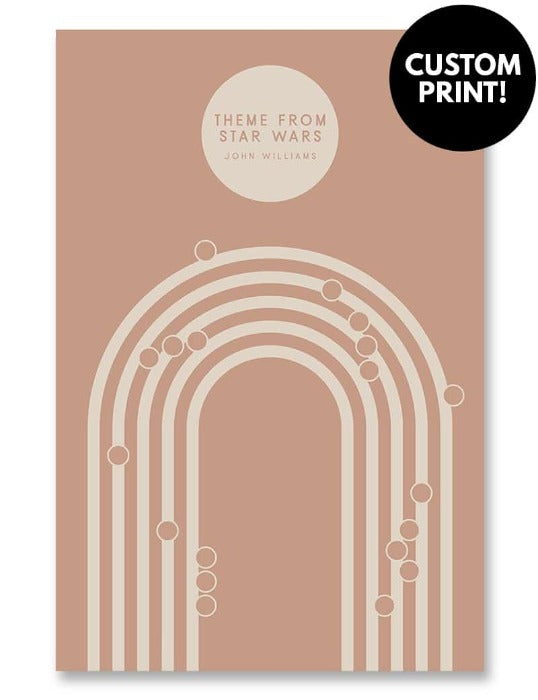 Custom Music Notation Poster Pink