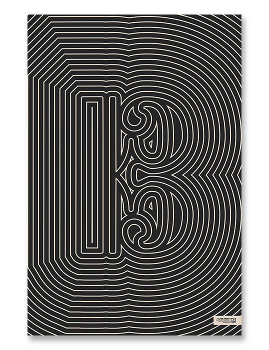Alto/Tenor Clef Poster, Striped Pattern Black