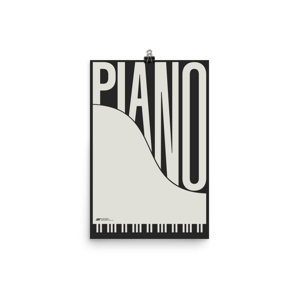 Piano Typography Print