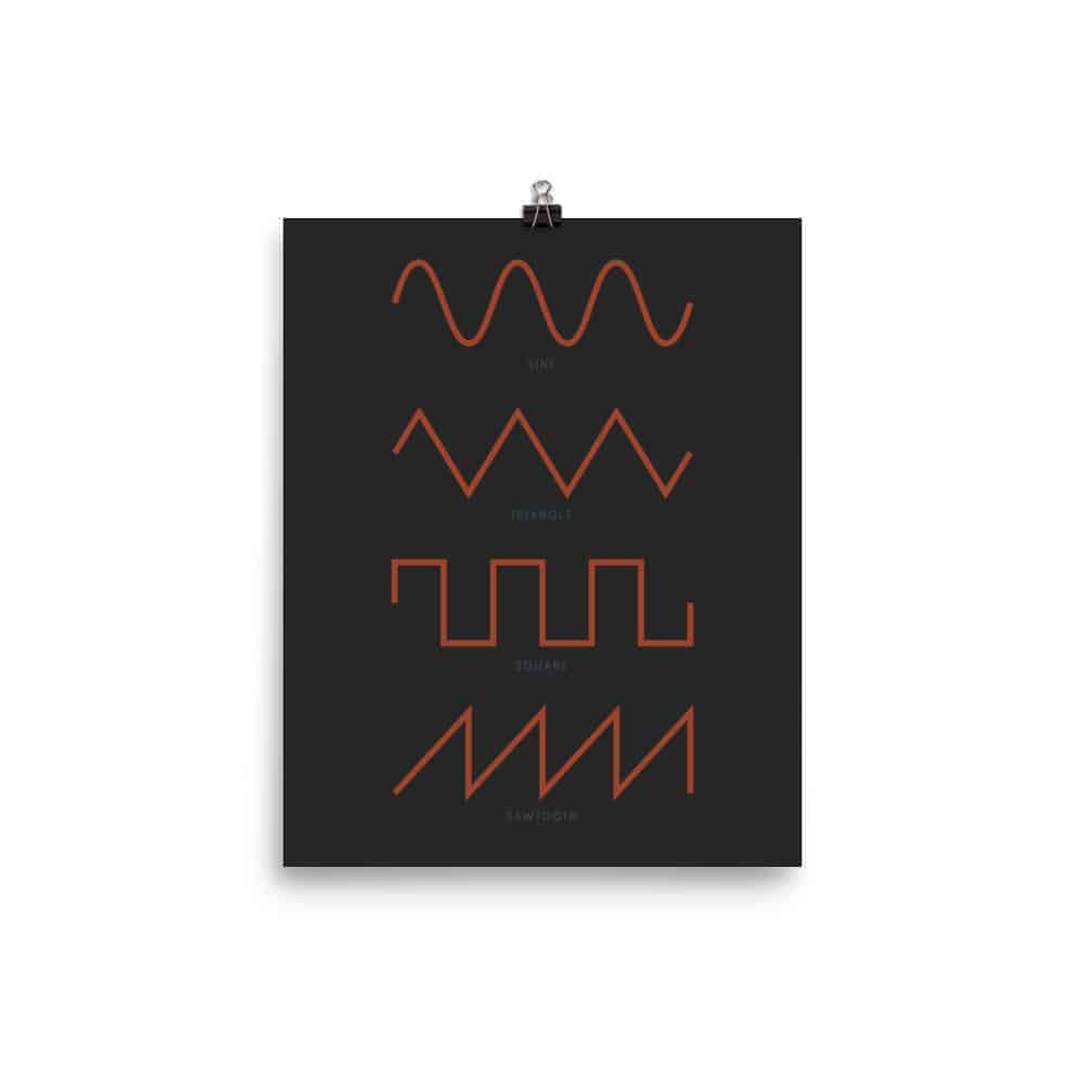 Synthesizer Waveform Print, Black