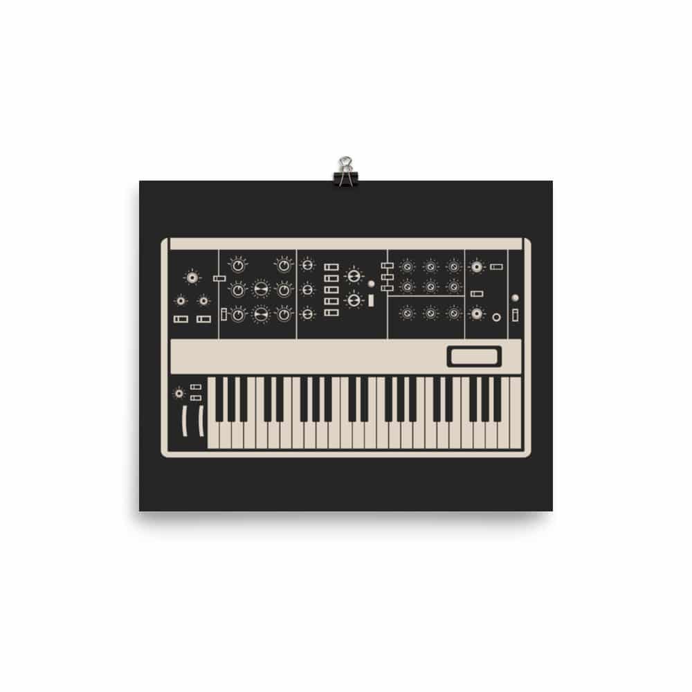 Synthesizer Poster | Inspired by Minimoog, Black