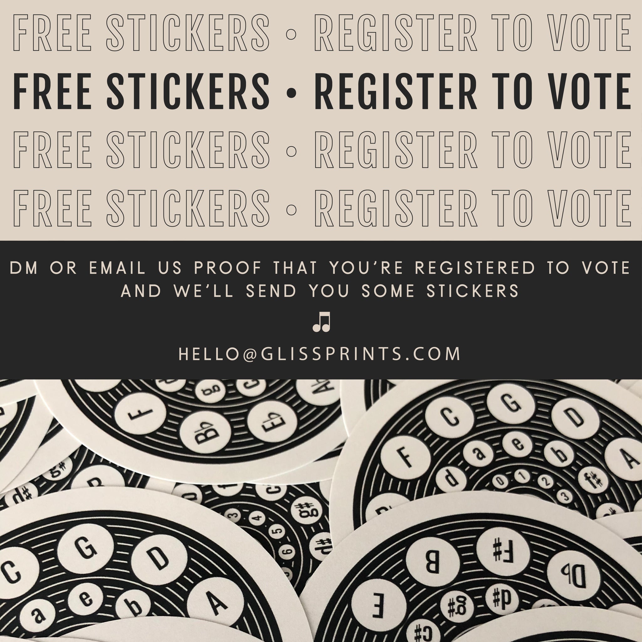 Sticker Giveaway! U.S. Citizens Over 18: Register to Vote!
