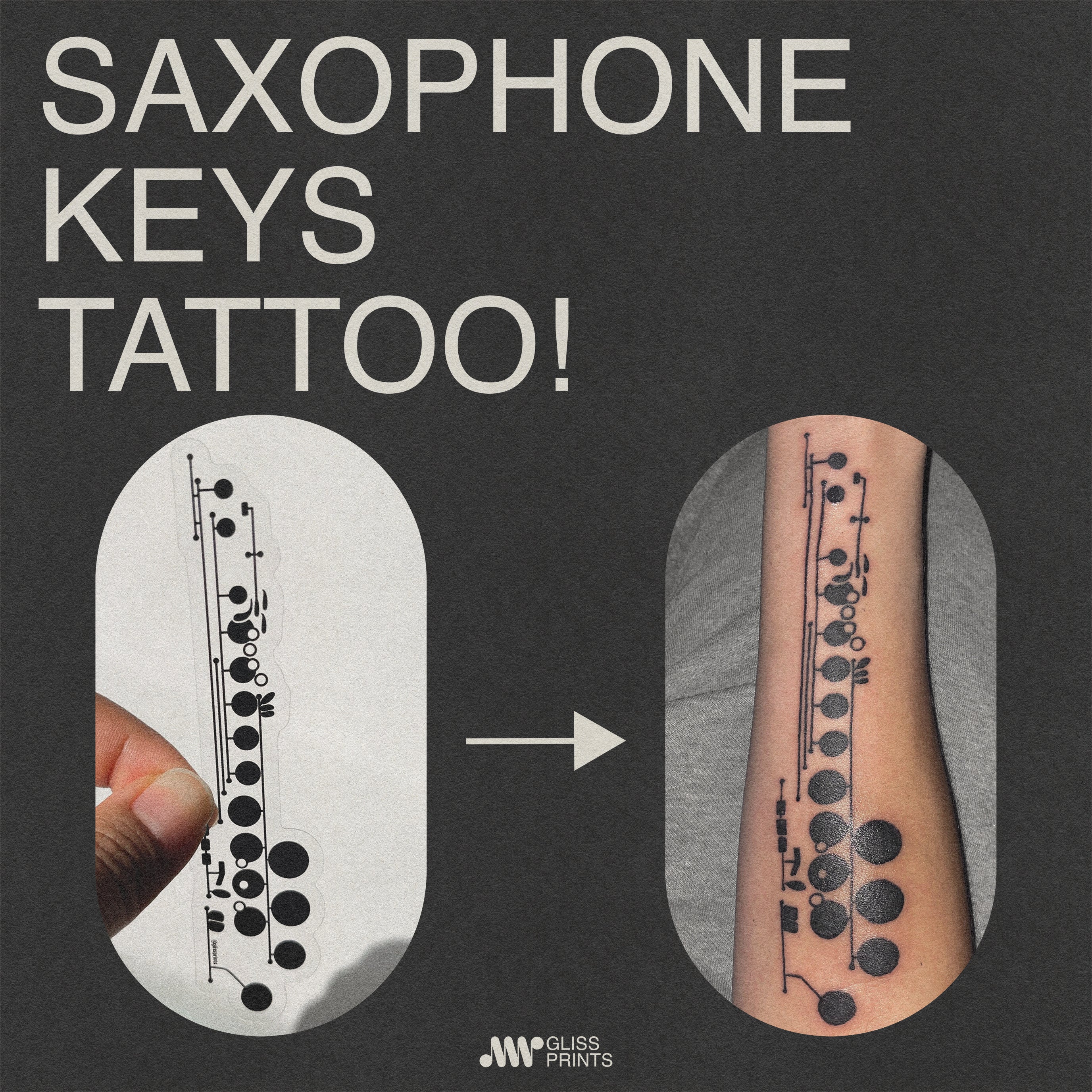 Gliss Prints Customers Getting Inked! Music Tattoos