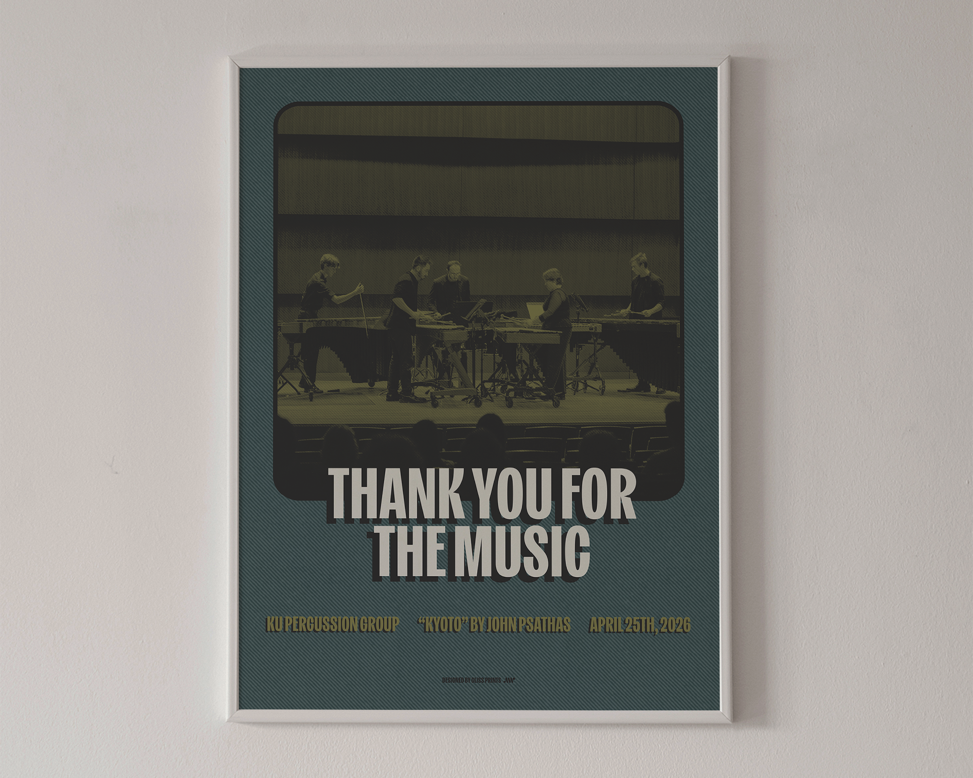 Customizable Poster for Concerts, Gigs, Shows - Blue Green Design