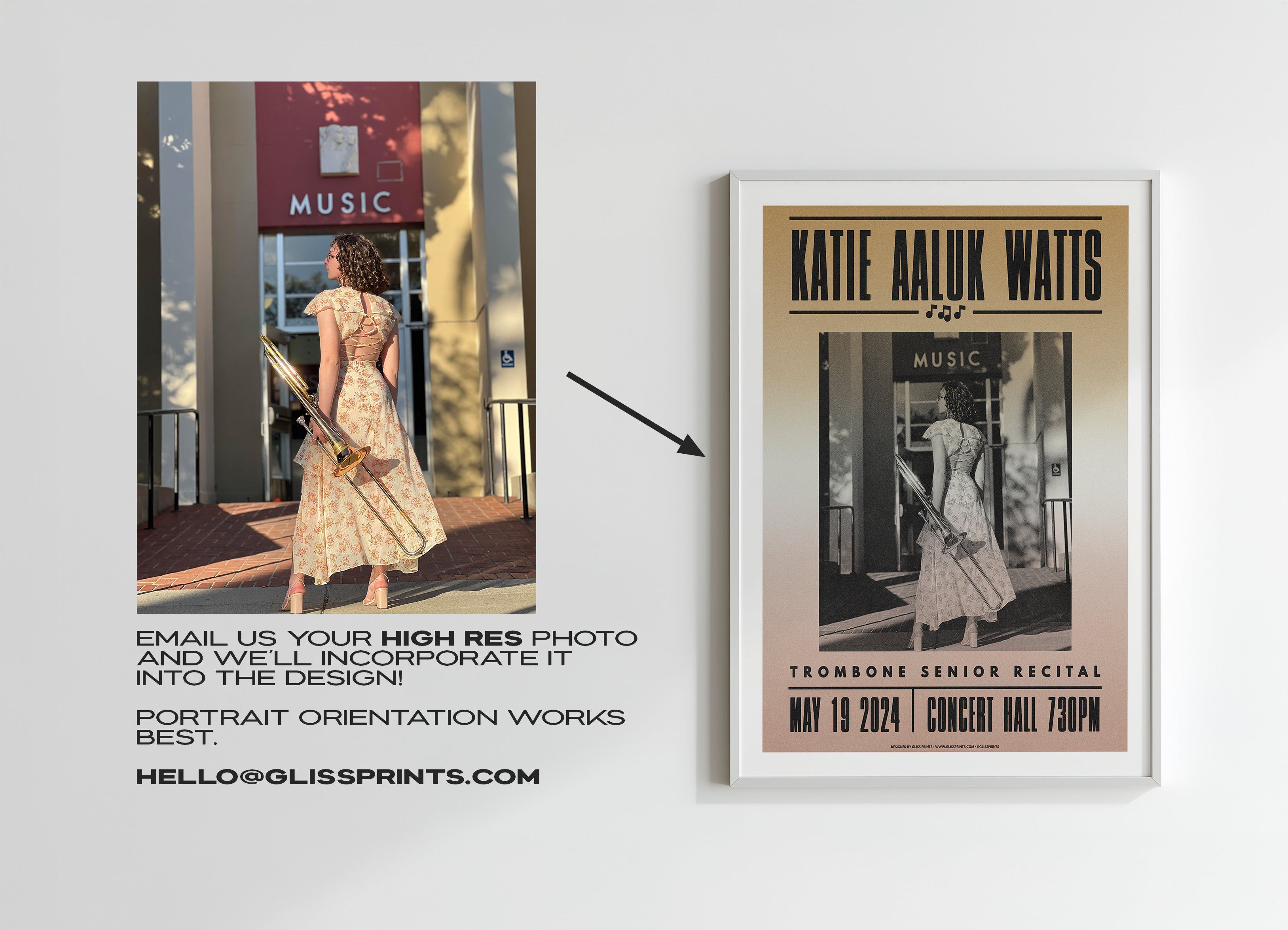 Custom Music Concert Poster – Gliss Prints