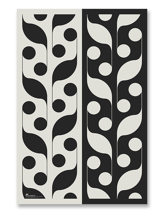 8th Note Abstract Vines Print