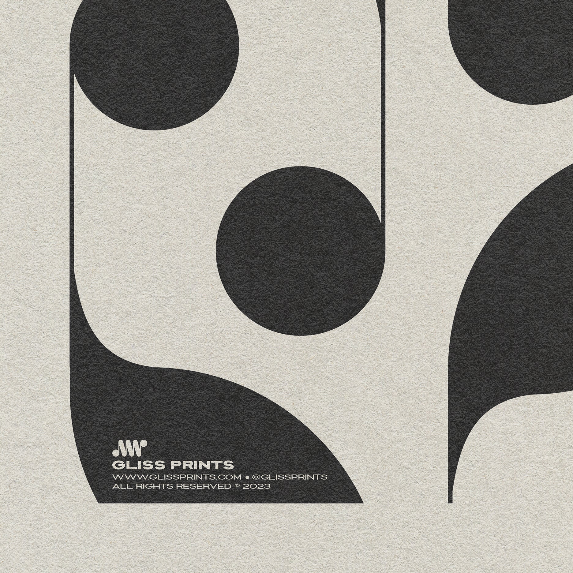 8th Note Abstract Vines Print