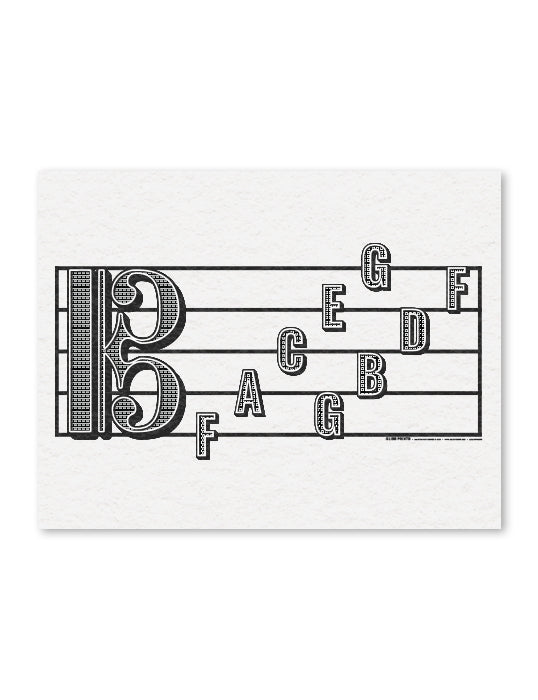 Alto Clef Note Names Printable Music Education PDF – Gliss Prints