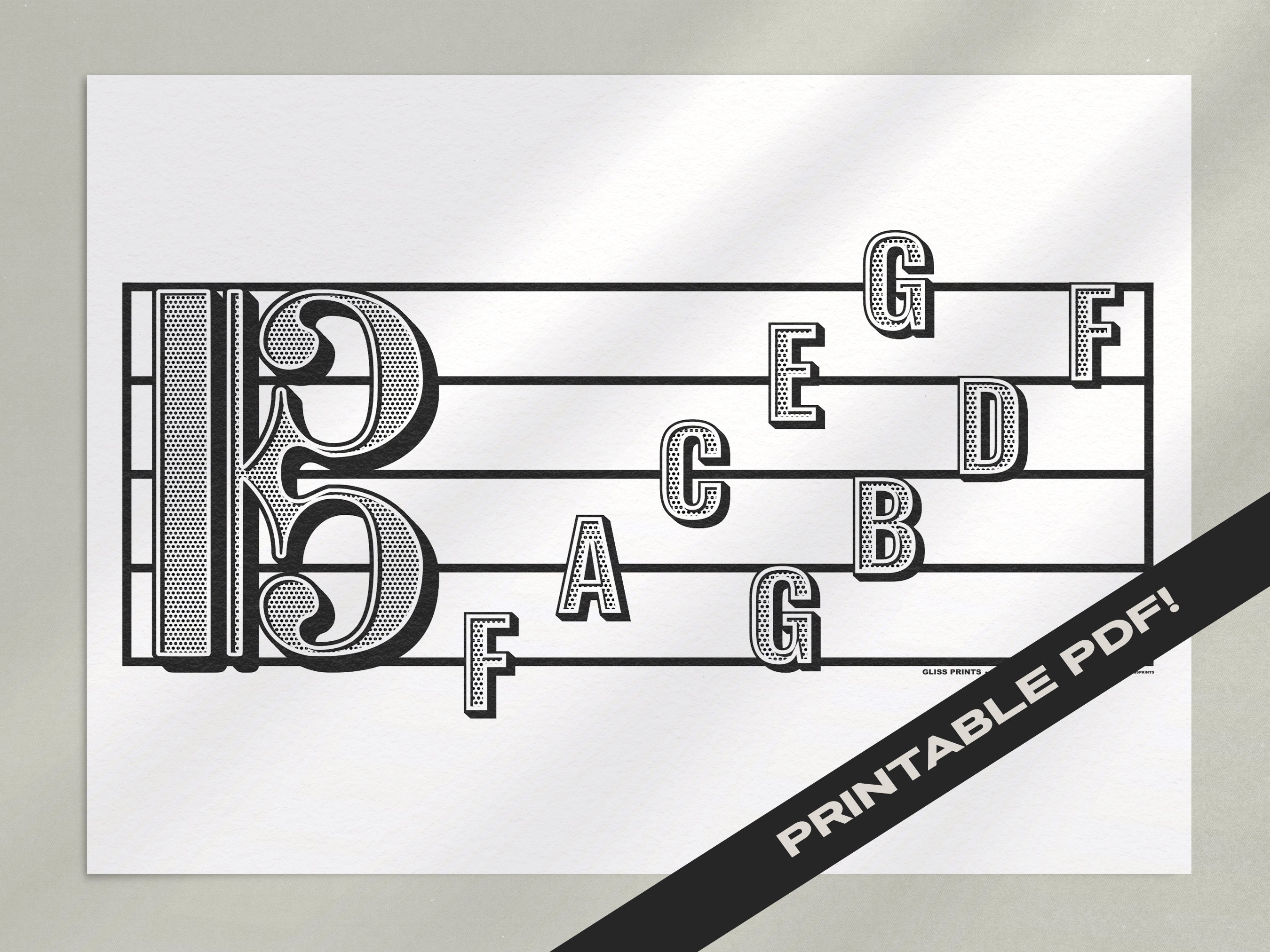 Alto Clef Note Names  Printable Music Education PDF
