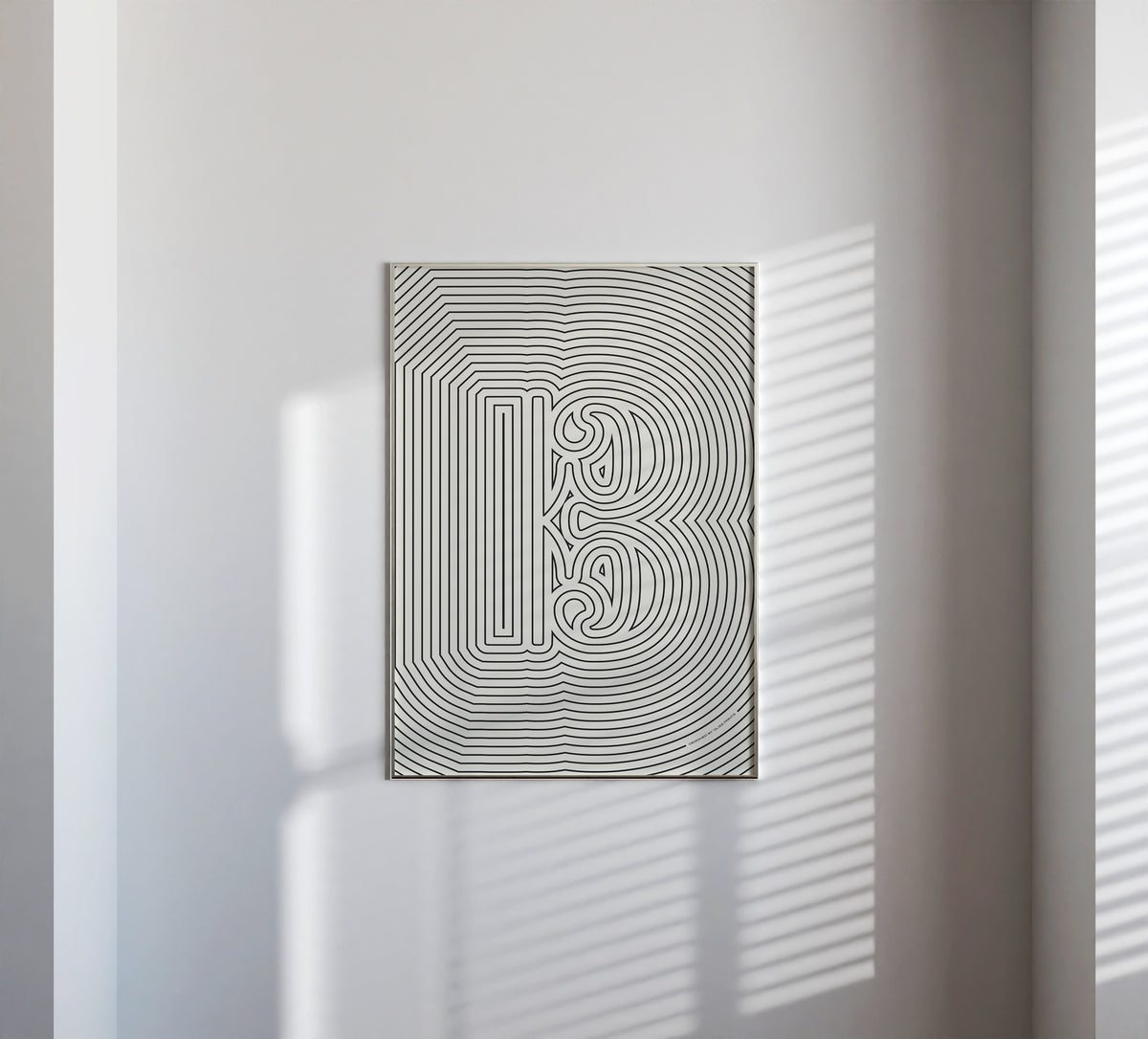 Alto/Tenor Clef Poster, Striped Pattern