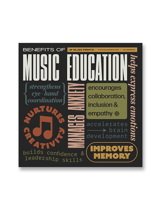 Benefits of Music Education Poster, Multi