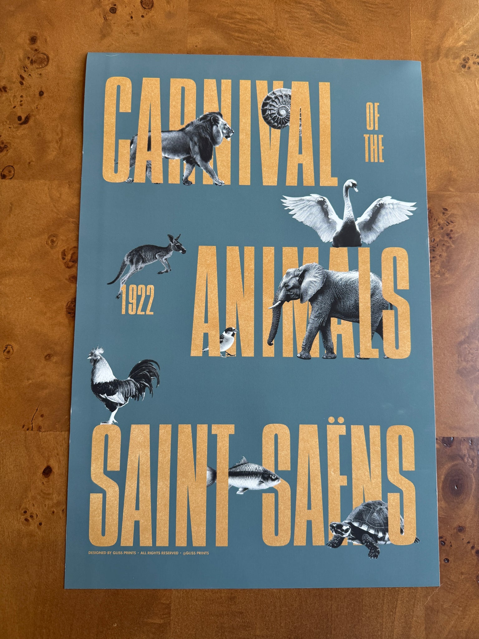 Carnival of the Animals, Camille Saint-Saëns Concert Poster