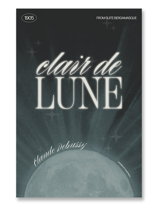 Claude Debussy's Clair de Lune Concert Poster