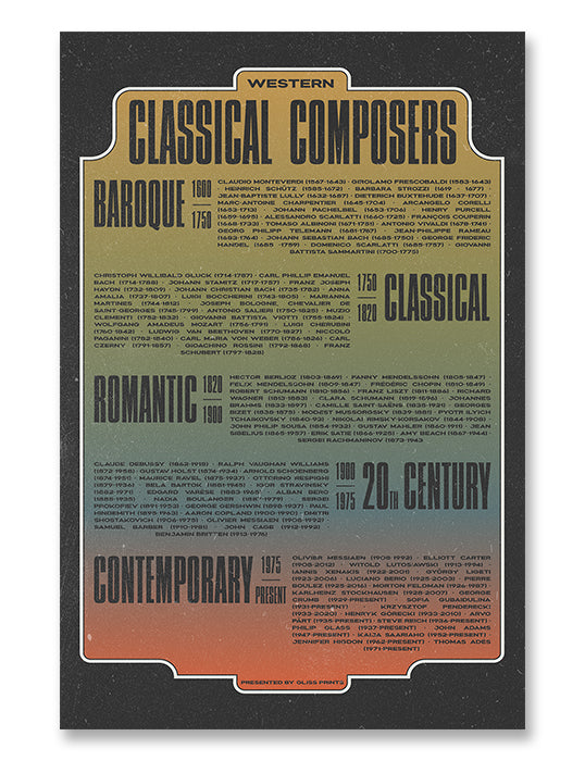 Classical Composers, Music Festival Poster