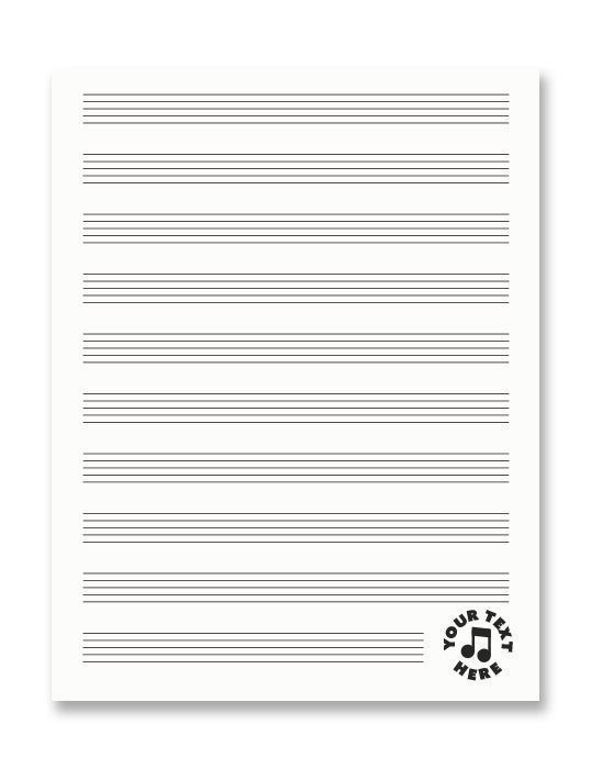 Custom Music Staff Paper