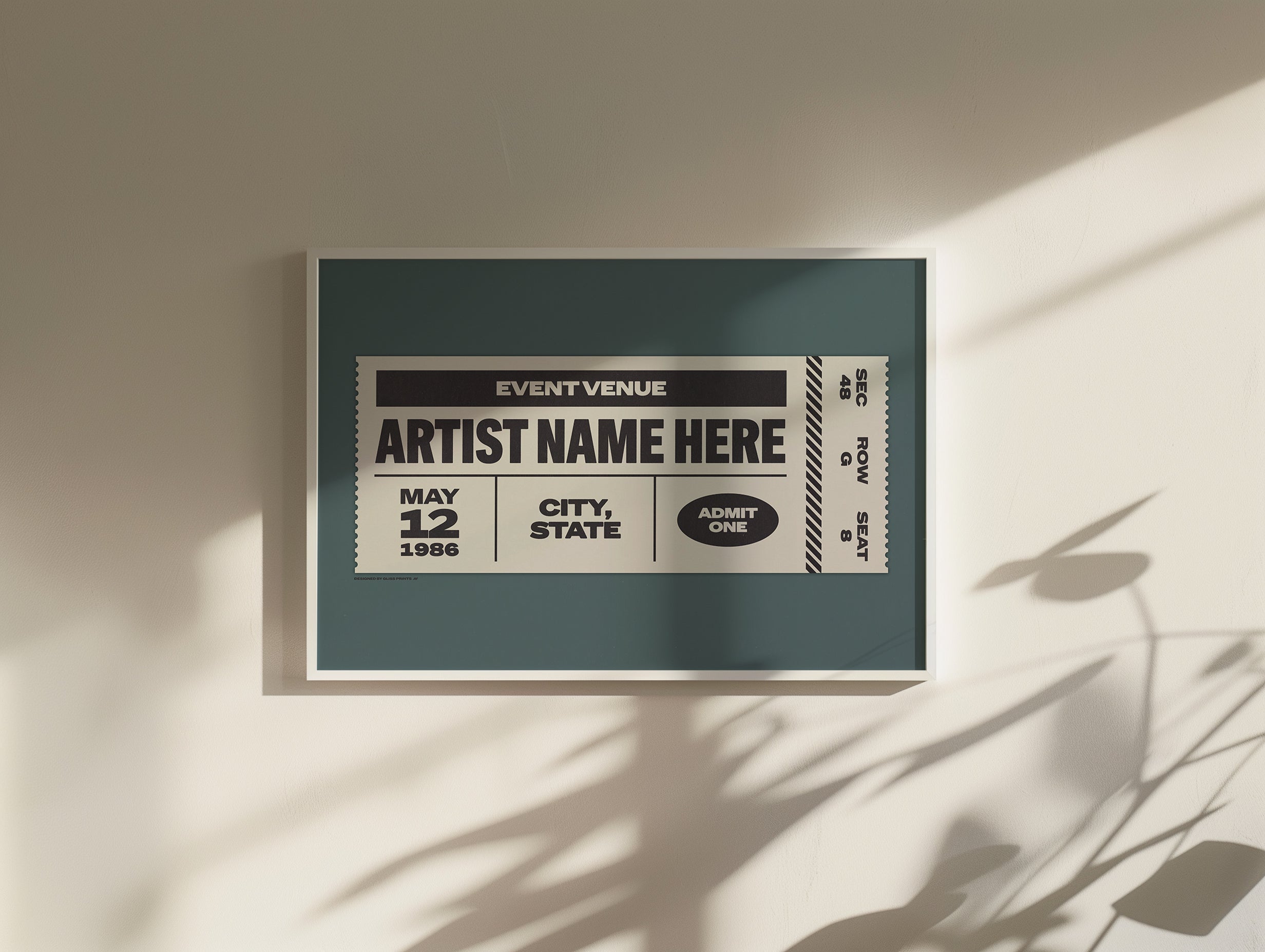 Custom Concert Ticket Stub Poster