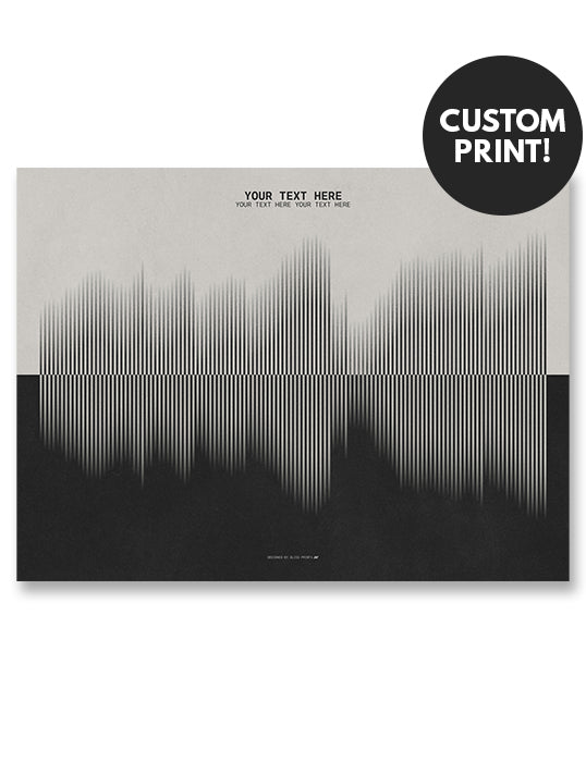 Sound Wave Post Custom Sound Wave Poster – Gliss Prints