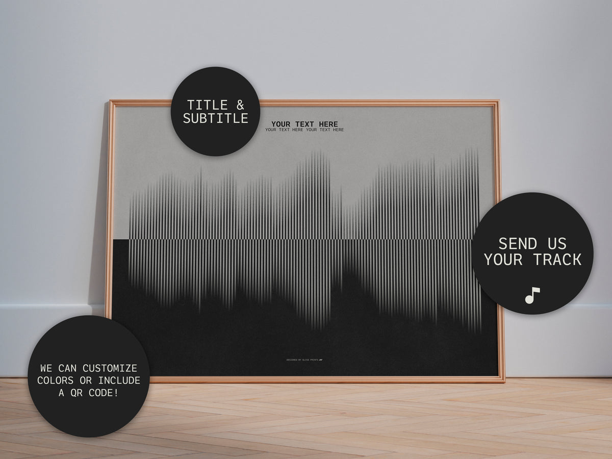 Sound Wave Post Custom Sound Wave Poster – Gliss Prints