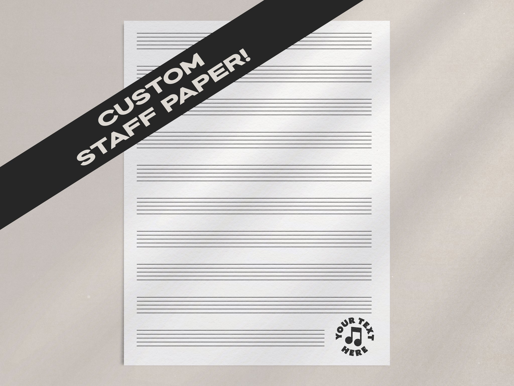 Custom Music Staff Paper
