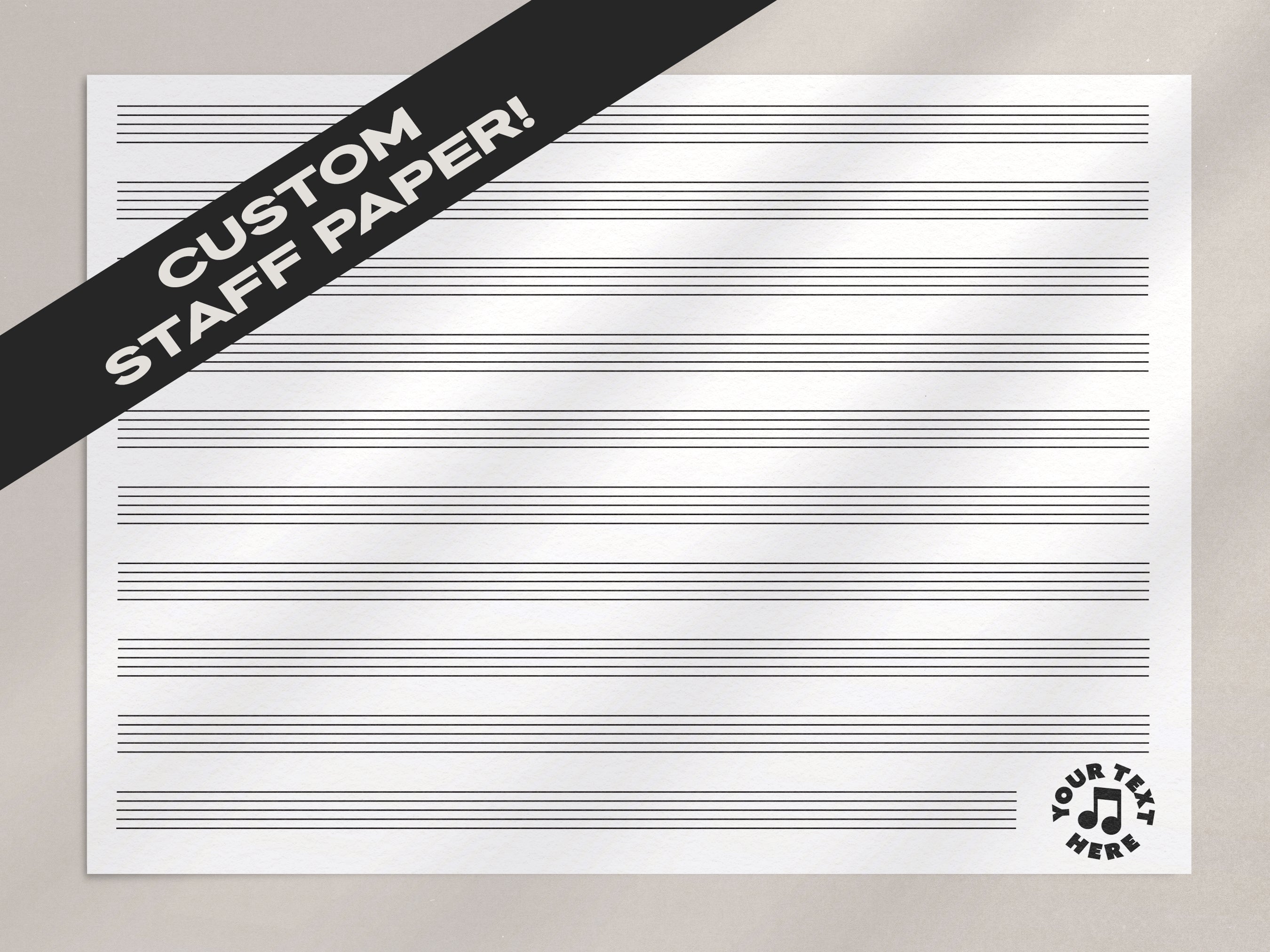 Custom Music Staff Paper