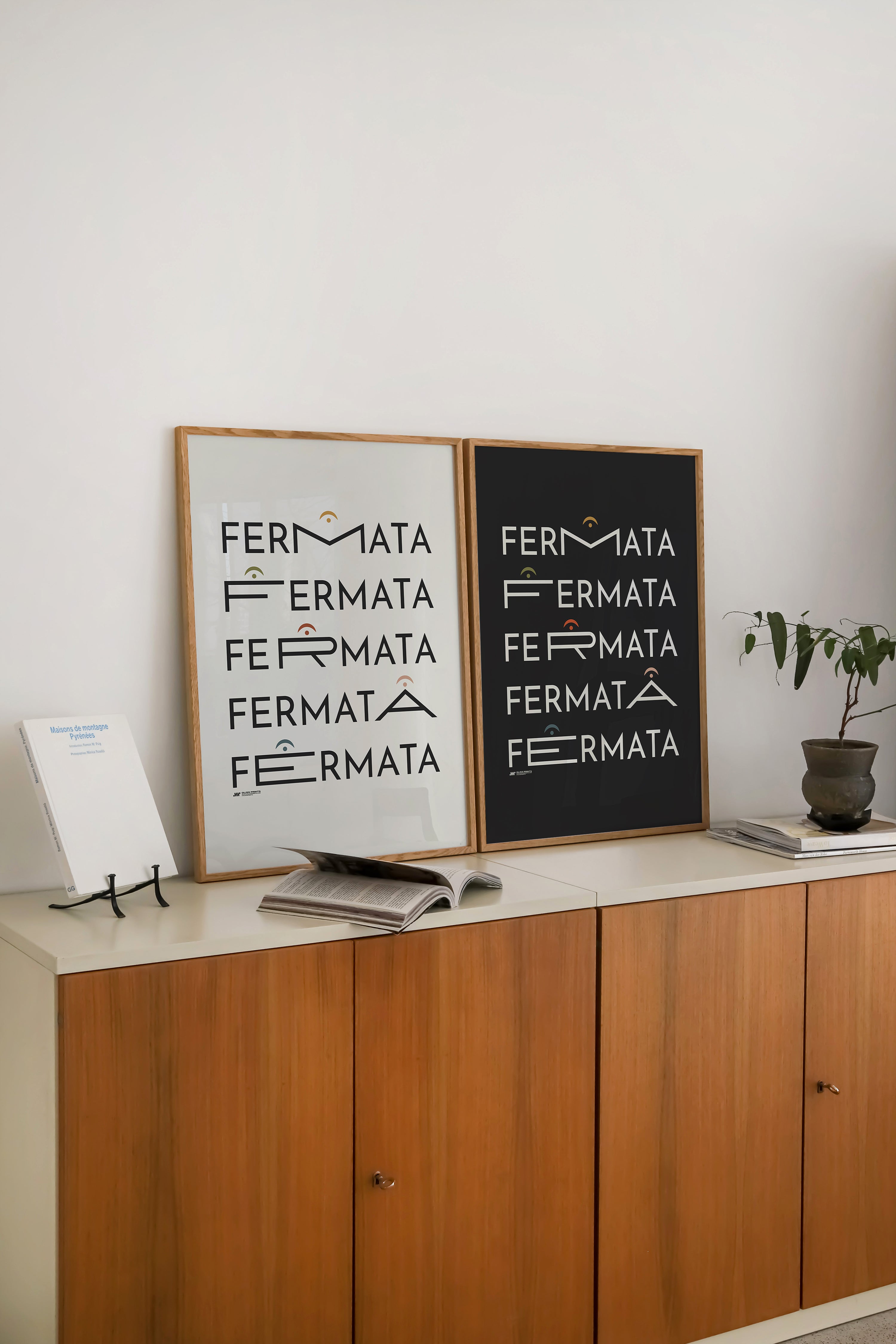 Fermata Typography Print, Cream