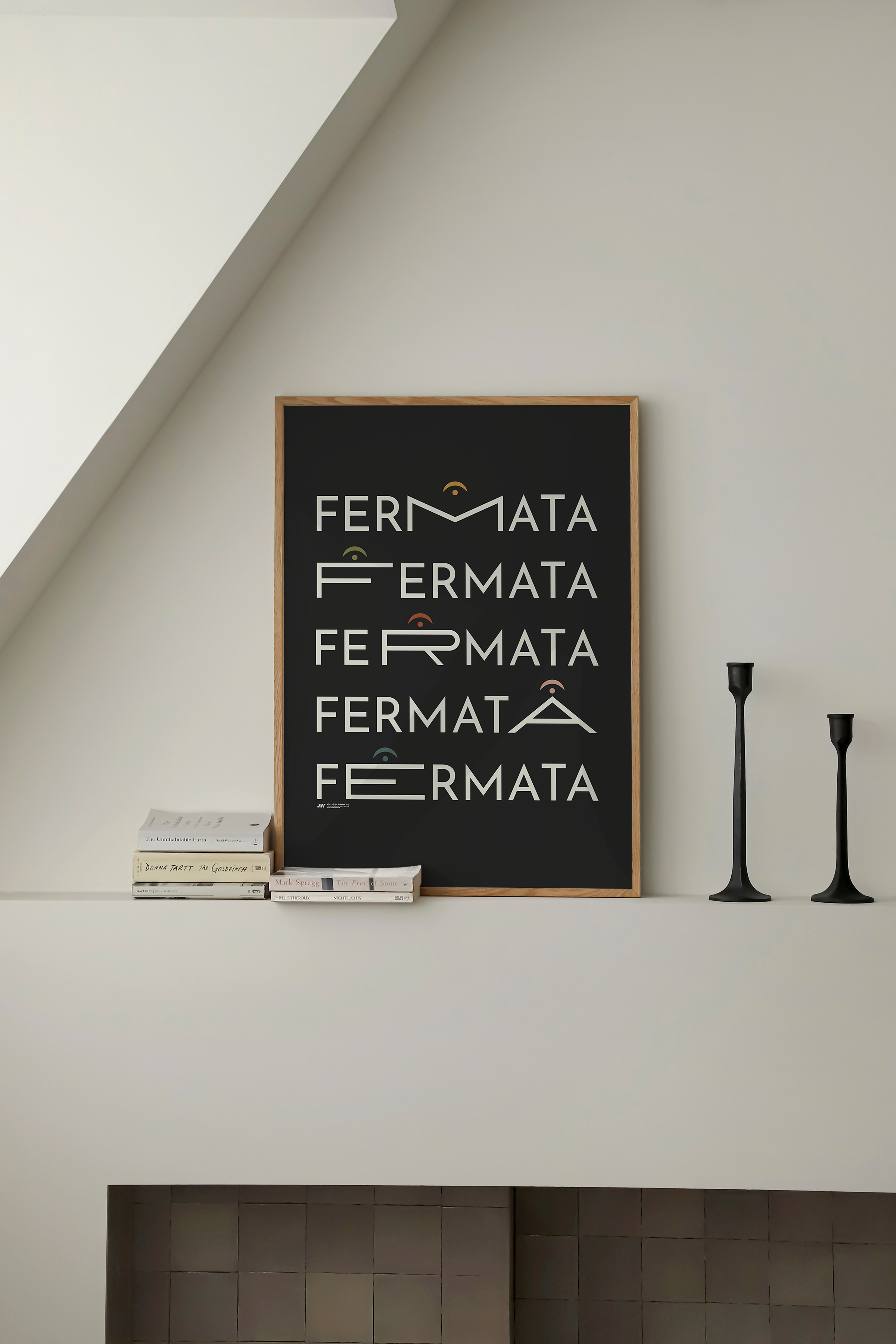 Fermata Typography Print, Black