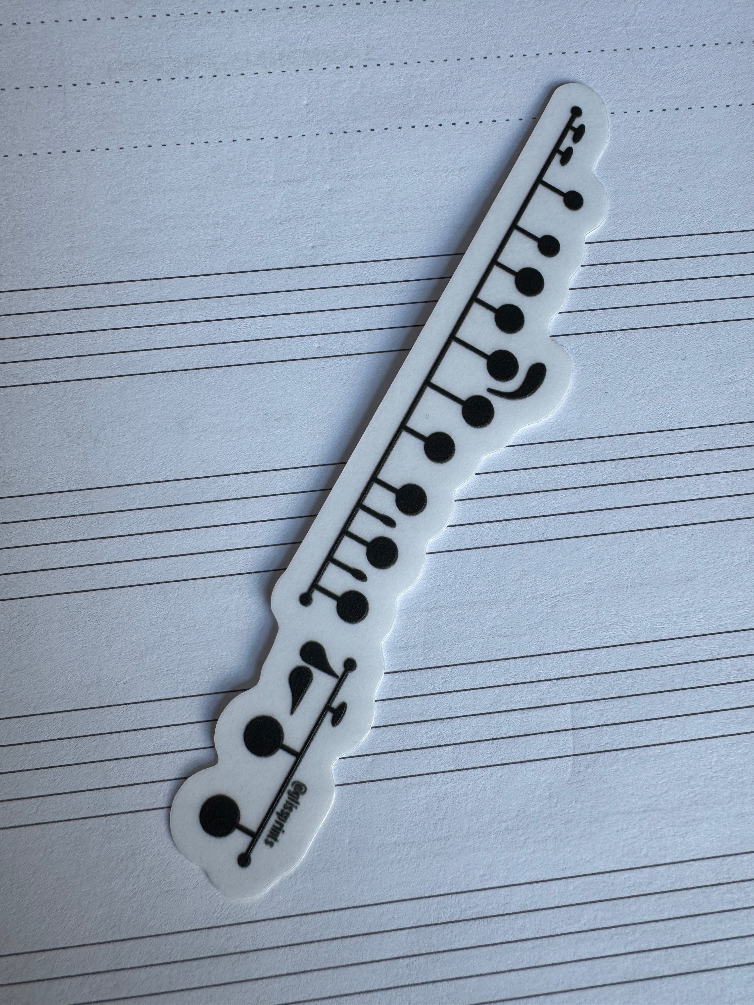 Flute Clear Sticker Sample - 20 pack