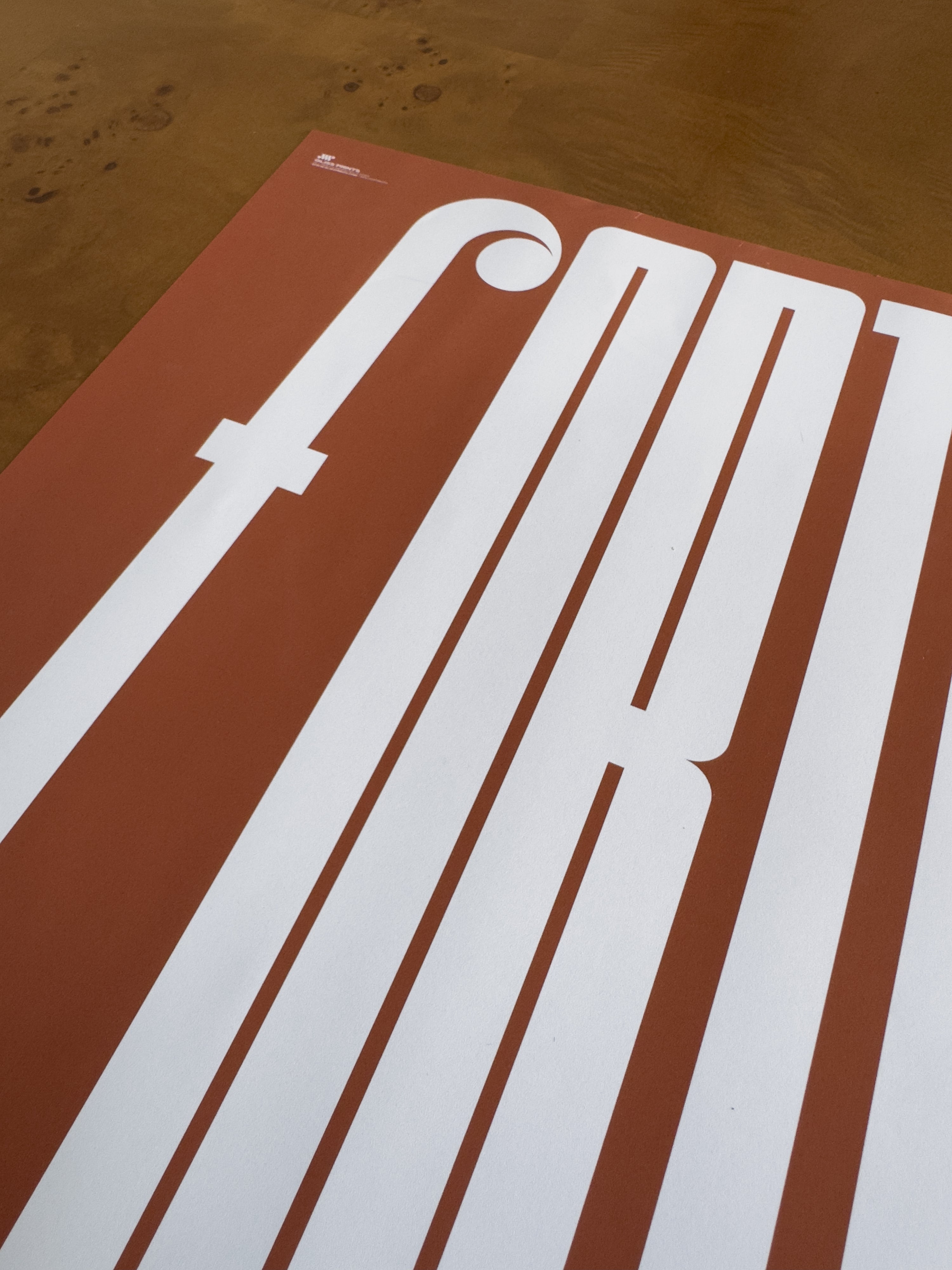 Forte Typography Music Poster, Red