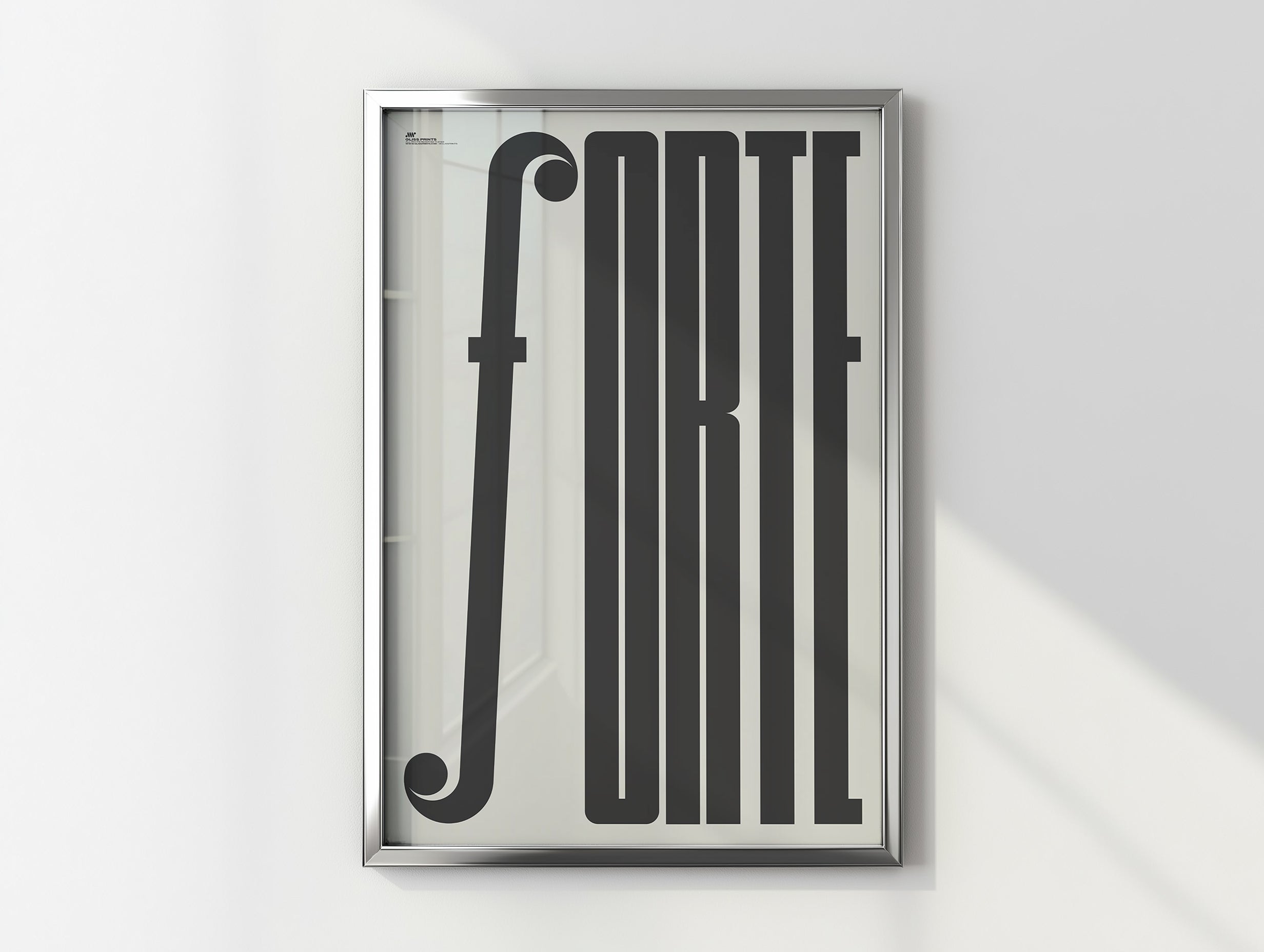 Forte Typography Music Poster, Cream