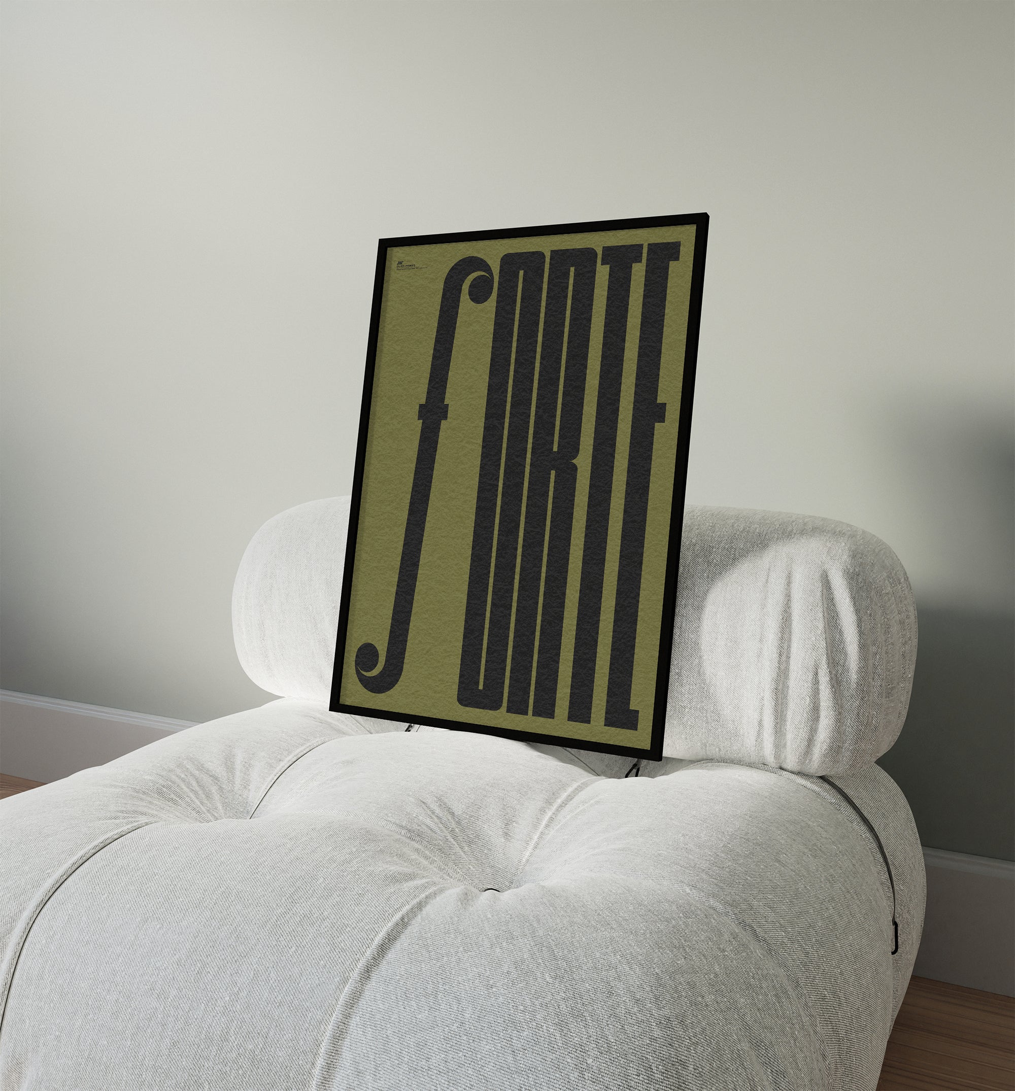 Forte Typography Music Poster, Green